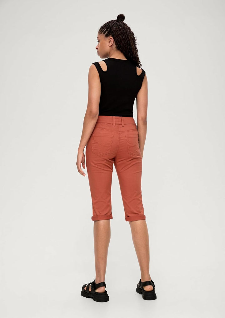 QS Slim: Capri aus Baumwollsatin 32 Orange, 32 Orange