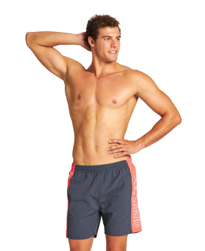 ARENA Herren Berryn Bicolor Swim Trunks (1er Pack) S Asphalt-floreale-white, S Asphalt-floreale-whit
