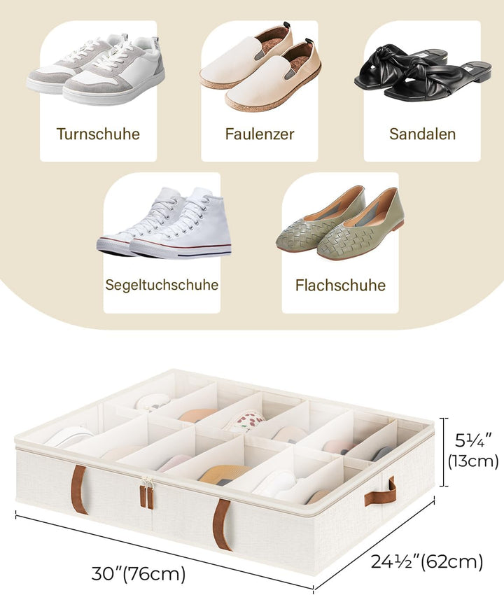 StorageWorks Aufbewahrungsbox unter dem Bett, grosse Unterbett Aufbewahrung Organizer mit Deckel, ro