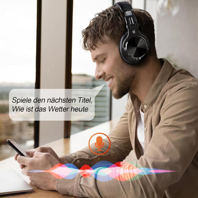OneOdio Bluetooth Kopfhörer Over Ear, 72 Stdn HiFi Stereo Kopfhörer Kabellos, Wireless Headphones mi