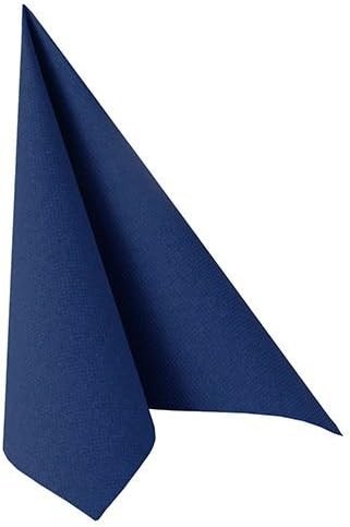 Premium Servietten "ROYAL Collection" 1/4-Falz 40 cm x 40 cm dunkelblau für Hochzeitsfeier. Menge: 2