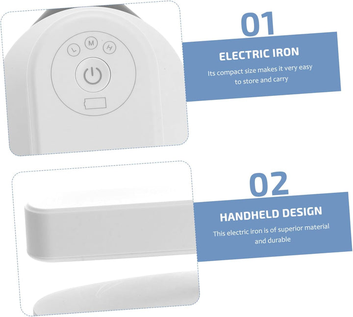 Toyvian Tragbares Mini Handheld Elektrisches Bügeleisen Kabellos für Heim und Reise Praktisches Garm