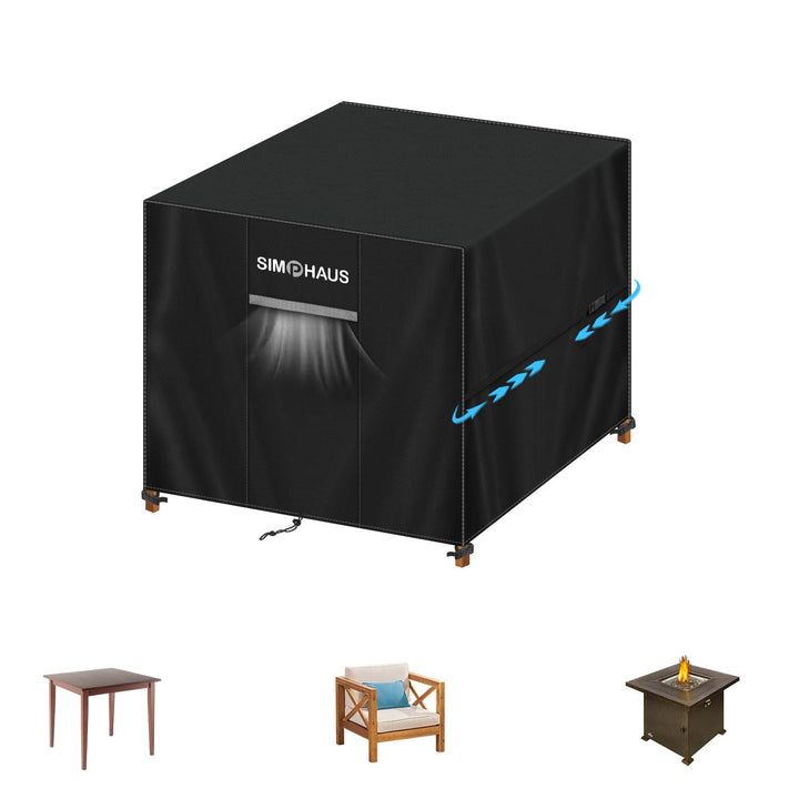 Abdeckung für Gartenmöbel Abdeckung Gartentisch Schutzhülle Gartenmöbel Winterfest Tisch Abdeckplane