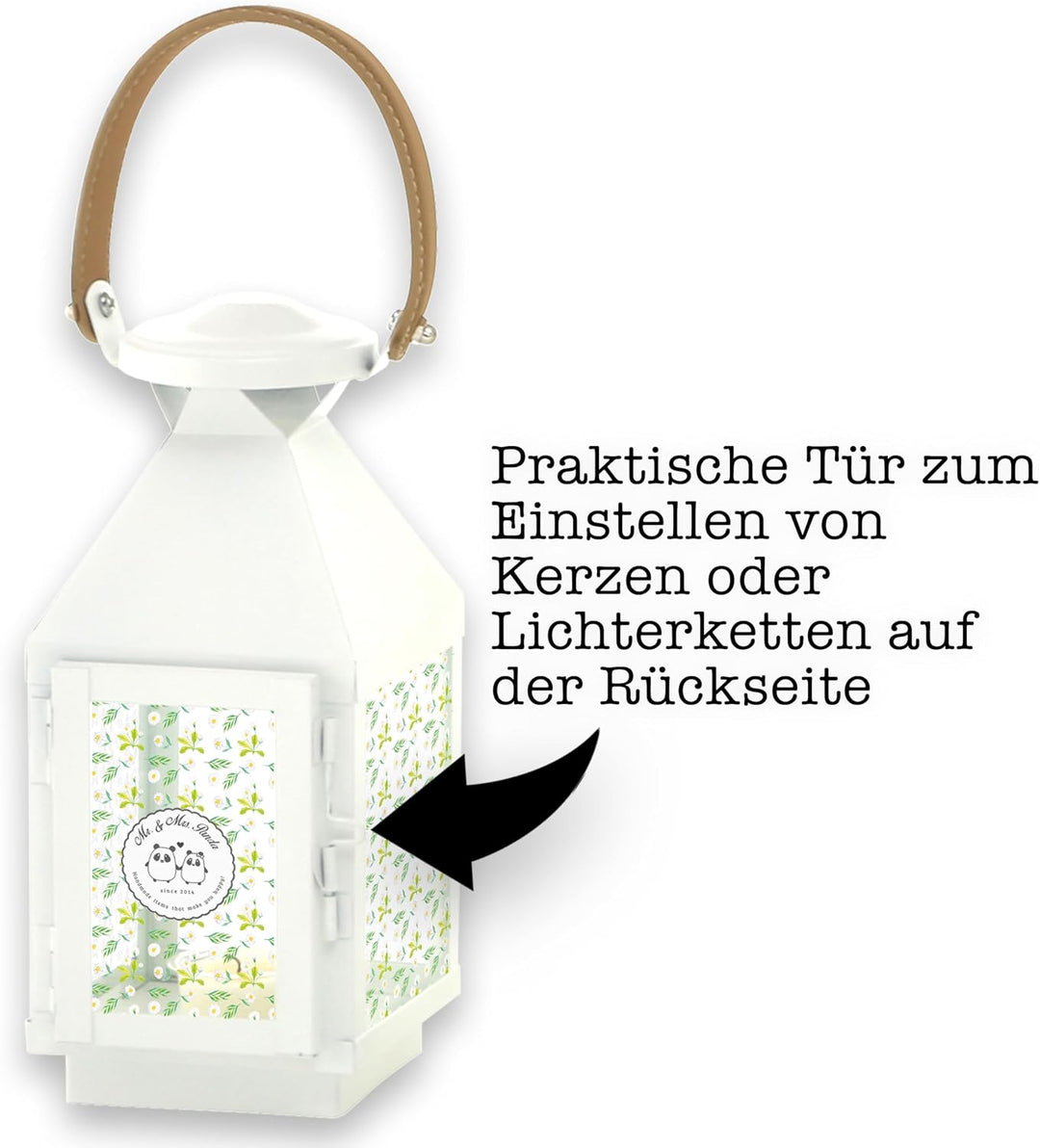 Mr. &amp; Mrs. Panda S Personalisierte Deko Laterne Fuchs Mama &amp; Kind - Personalisierte Geschenke, Later