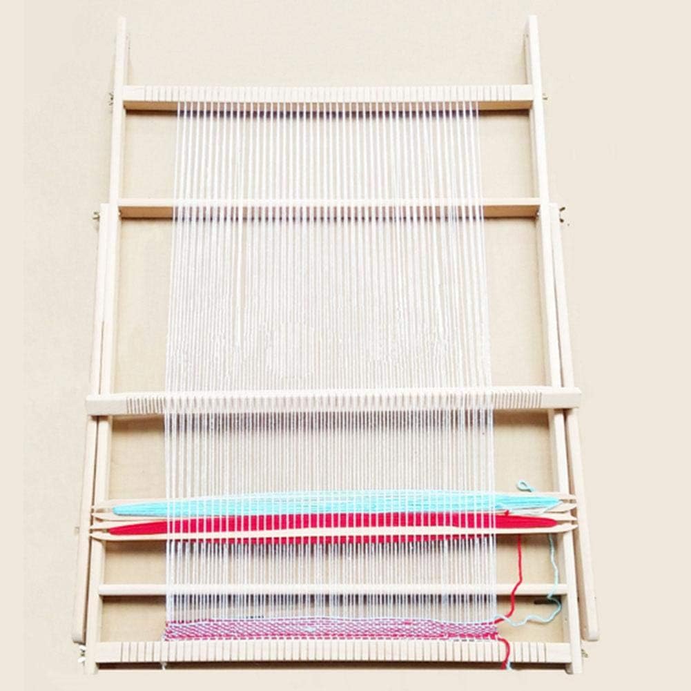 BHDD Webstühle mit Ständer, Multi-Handwerk Webstuhl Kit Verstellbarer Webrahmen Massivholz Abdeckung