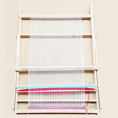 BHDD Webstühle mit Ständer, Multi-Handwerk Webstuhl Kit Verstellbarer Webrahmen Massivholz Abdeckung