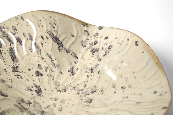 Kobolo Wandbild Wanddeko Metallbild 3D - Round - aus Metall in beige und Gold