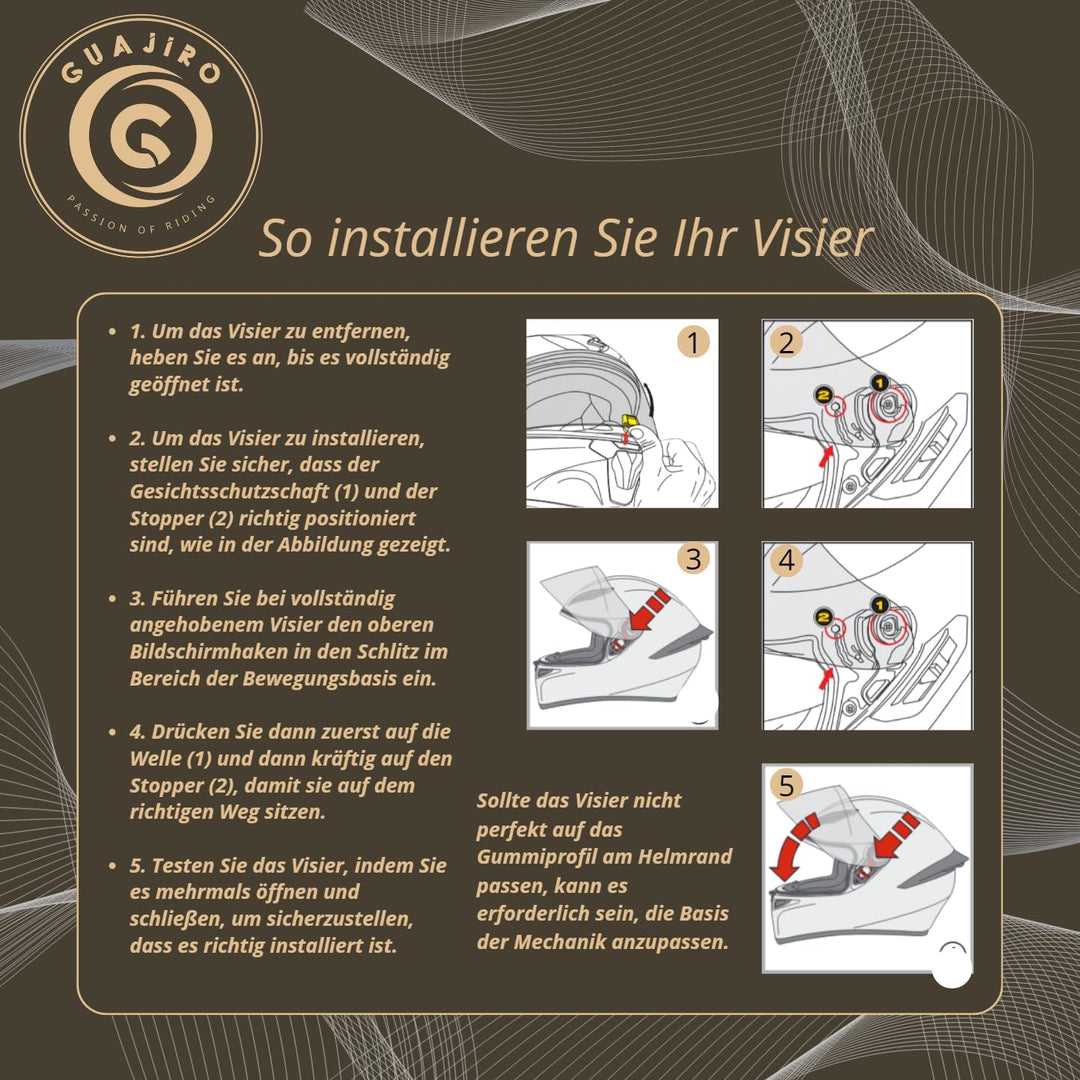 Visier kompatibel mit Scorpion EXO | R1 Evo Air | R1 Carbon Air | 1400 Evo Air | 1400 Carbon Air | 5