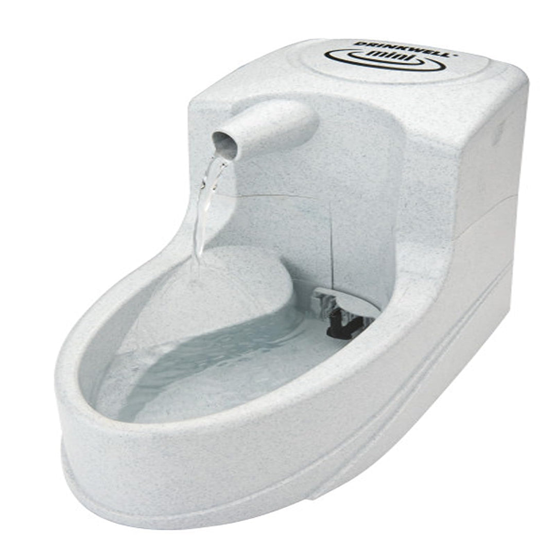 PetSafe Drinkwell Trinkbrunnen Mini, Zweifaches Filtersystem, Für kleine Hunde und Katzen geeignet,