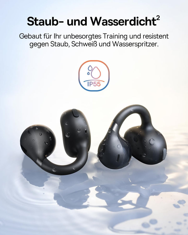 Baseus BC1 Open Ear Kopfhörer, Ohrclip mit Beeindruckender Klang, Adaptiver Bassverstärkung, Bluetoo