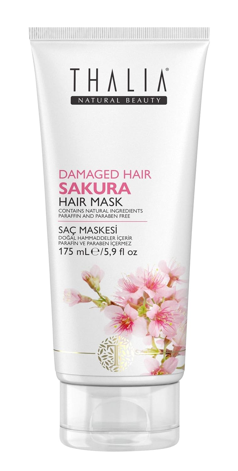 Thalia Natural Beauty Haarmaske 175 ml (Sakura Age Defense Haarmaske für geschädigtes Haar)