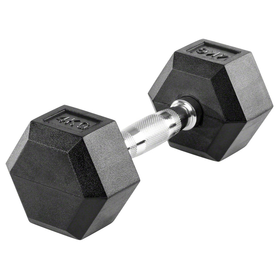 Sport-Tec Hex Kompakthantel aus Gummi, Hexagon-Hantel, Krafttraining, Fitness Hantel, Muskelaufbau,