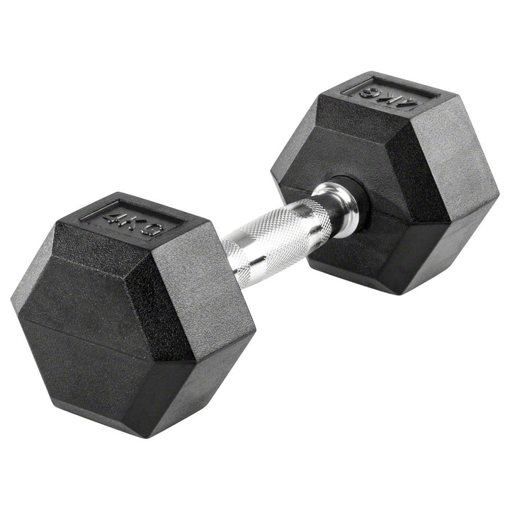 Sport-Tec Hex Kompakthantel aus Gummi, Hexagon-Hantel, Krafttraining, Fitness Hantel, Muskelaufbau,