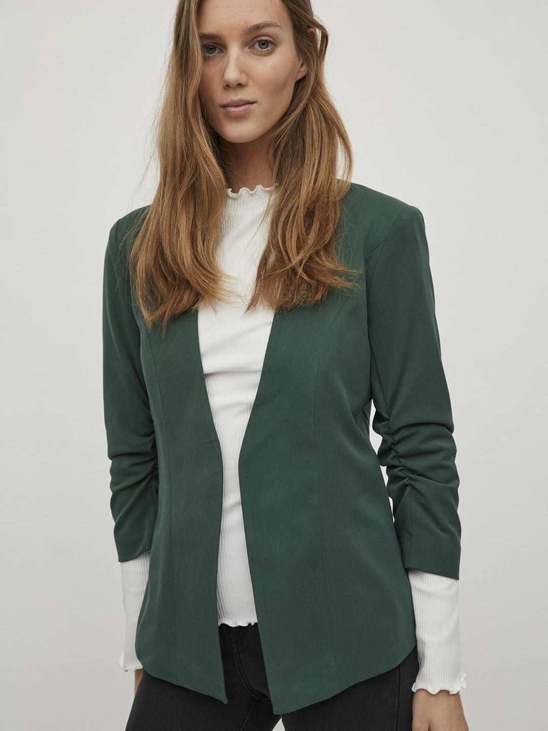Vila Damen Blazer VIHER New 3/4 Blazer XS Pineneedle, XS Pineneedle
