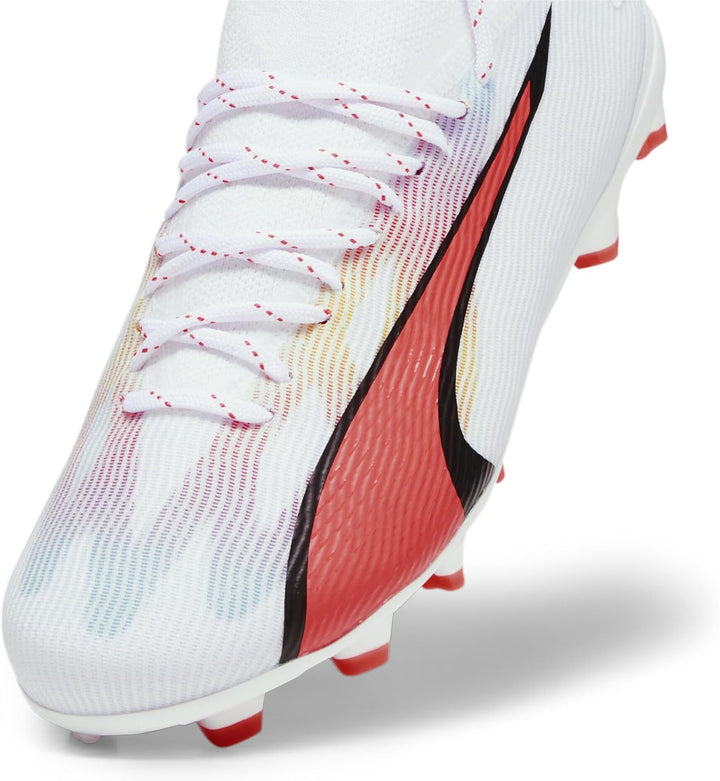 PUMA Ultra Pro FG/AG Jr Kids The Forever Faster Kinder 34 EU Weiss Schwarz Feuer Orchidee Rot, 34 EU