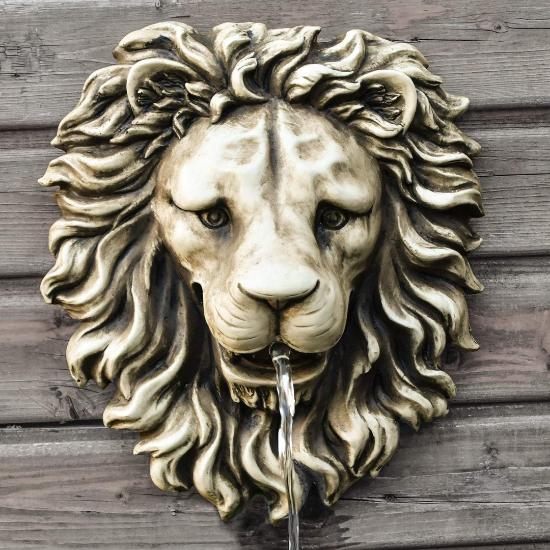 Köhko Wasserspeier Löwenkopf Höhe ca. 37 cm 15001 Wanddekoration, Löwenkopf