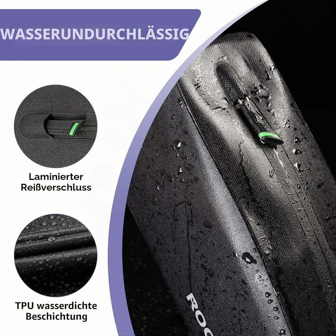 ROCKBROS Fahrrad Rahmentasche wasserdichte Fahrradtasche MTB Lenkertasche Oberrohrtasche Schwarz 1L
