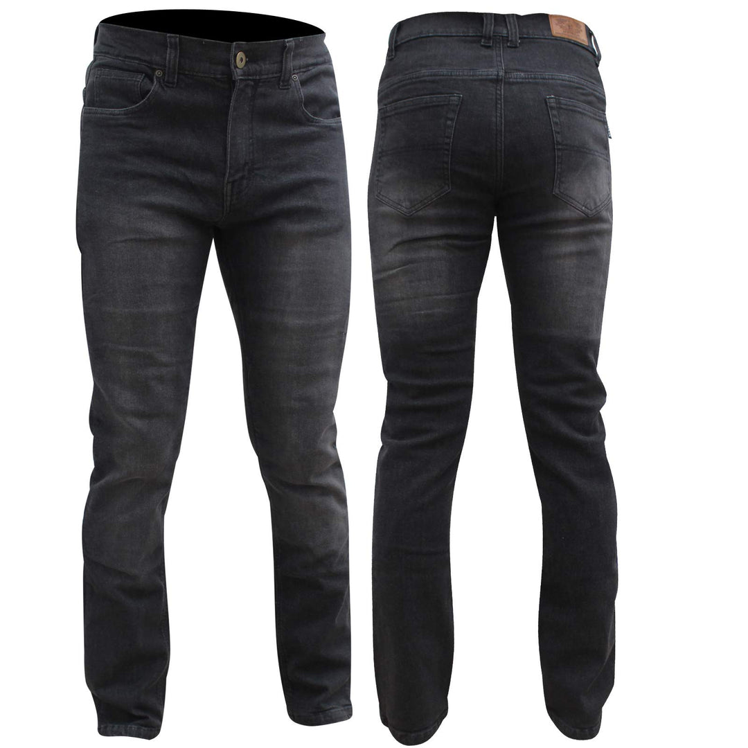 Bikers Gear Australia Unisex Grau Stetch Jeans Herren-Motorradjeans mit Kevlar-Innenfutter, Stretch,