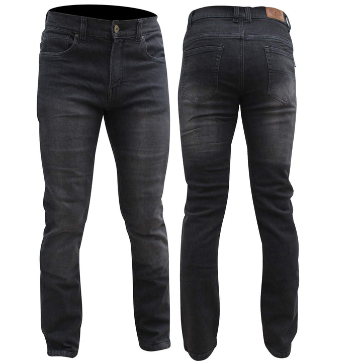 Bikers Gear Australia Unisex Grau Stetch Jeans Herren-Motorradjeans mit Kevlar-Innenfutter, Stretch,