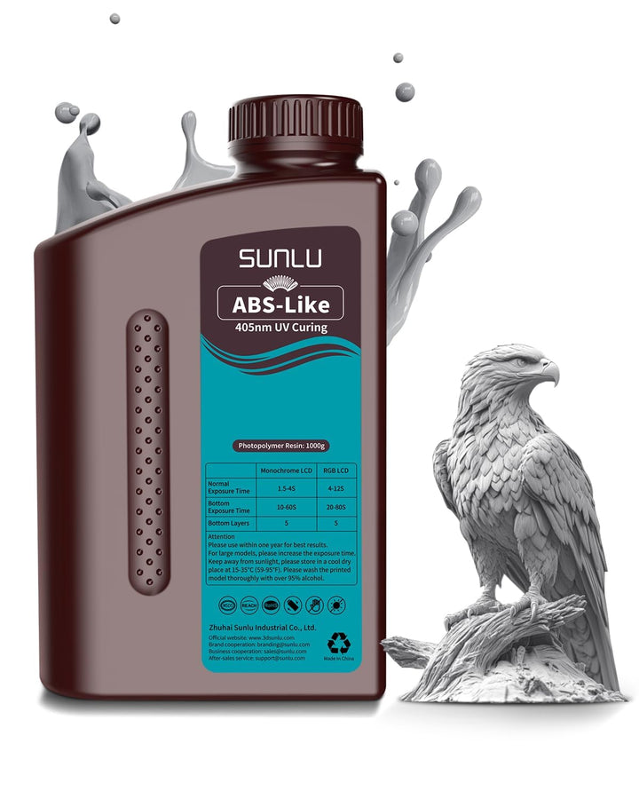 SUNLU ABS-Like 3D Drucker Resin 1KG, 405nm UV-härtendes Standard Photopolymer Schnellharz für den LC