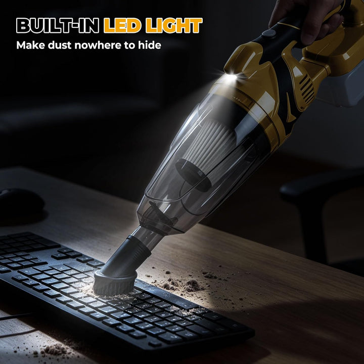 Kabelloser Handstaubsauger, kompatibel mit DEWALT 18V 20V Akkus, 10000Pa Saugleistung, 750ml Staubbe