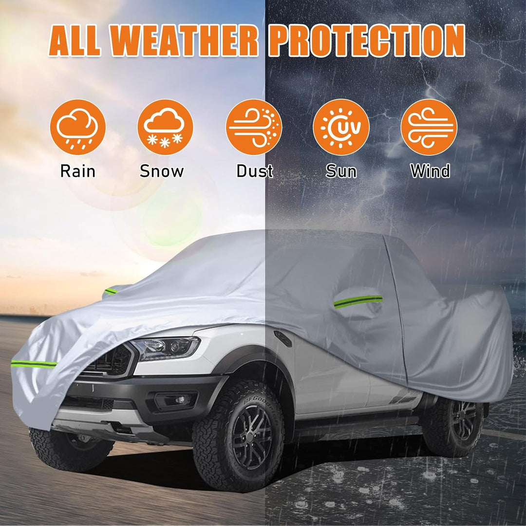 Auto Abdeckplane Vollgarage Kompatibel mit Ford Ranger, Toyota Hilux, Nissan Navara, VW Amarok, Benz
