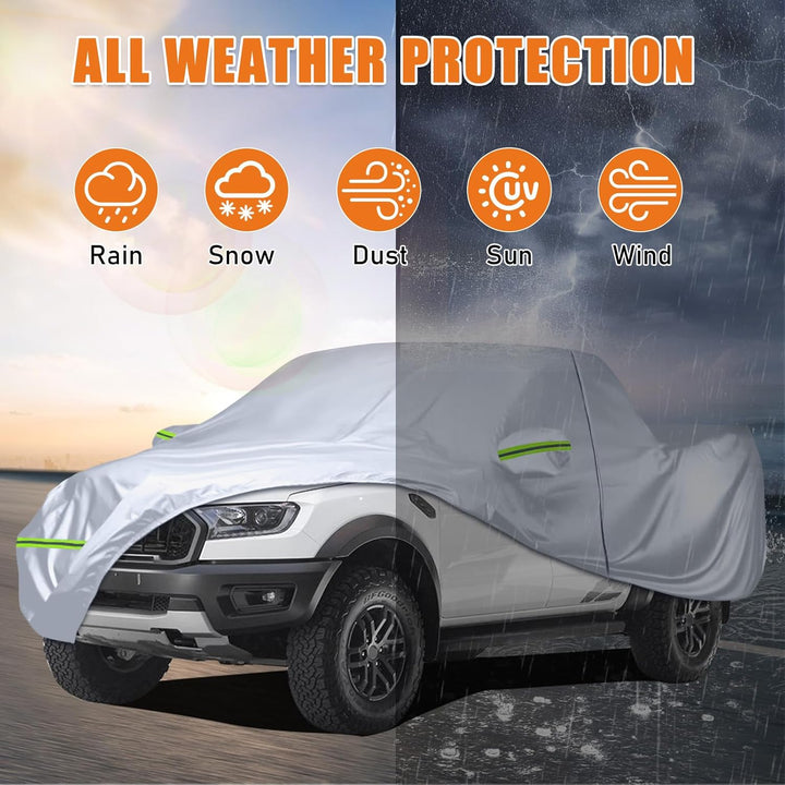 Auto Abdeckplane Vollgarage Kompatibel mit Ford Ranger, Toyota Hilux, Nissan Navara, VW Amarok, Benz