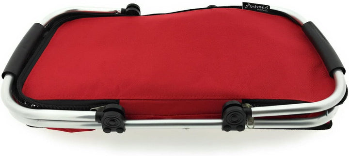 XXL Kühltasche Thermo Einkaufskorb Picknick Kühlbox Campingtasche faltbar stabil Rot Schwarz Grün, R