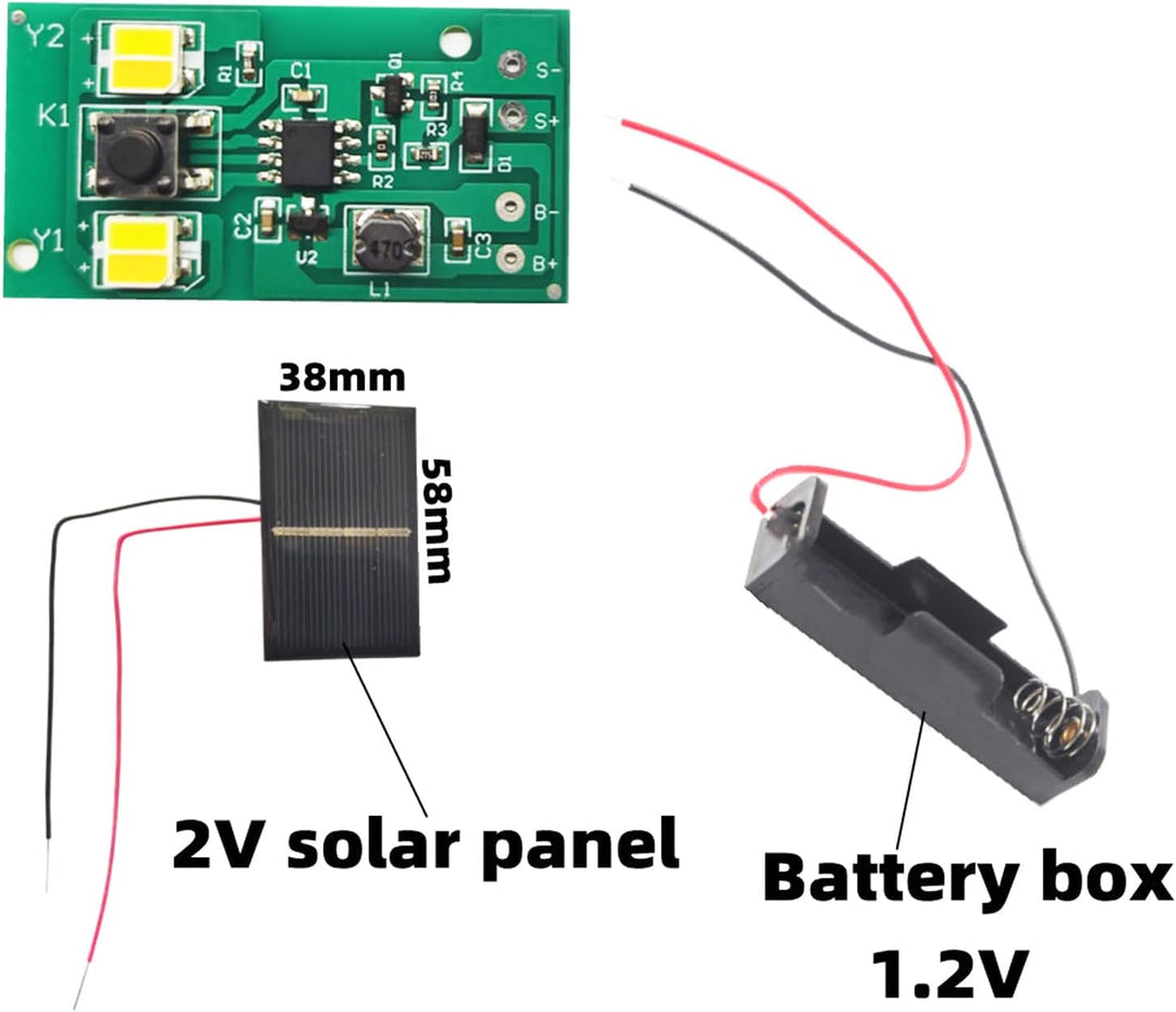 4 Set Solar Light Control Panel Kit LED Licht Controller Board Solar Rasen Licht Control Board für S