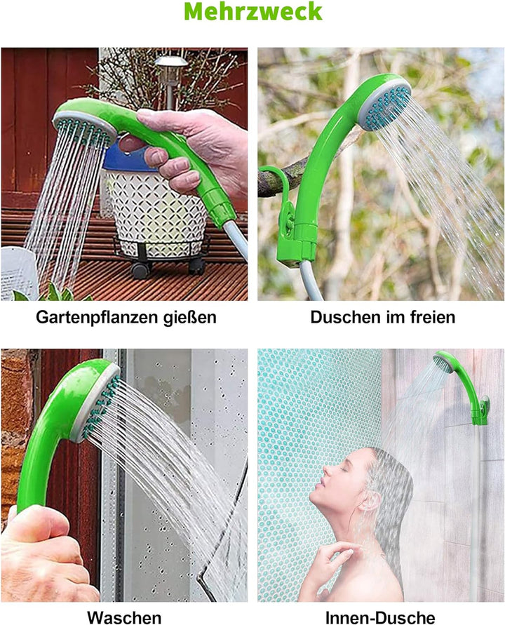 LIBERRWAY Campingdusche, Aussen- und Inneneinsatz Camping Dusche mit Wiederaufladbarer Akku/Jetkopf,