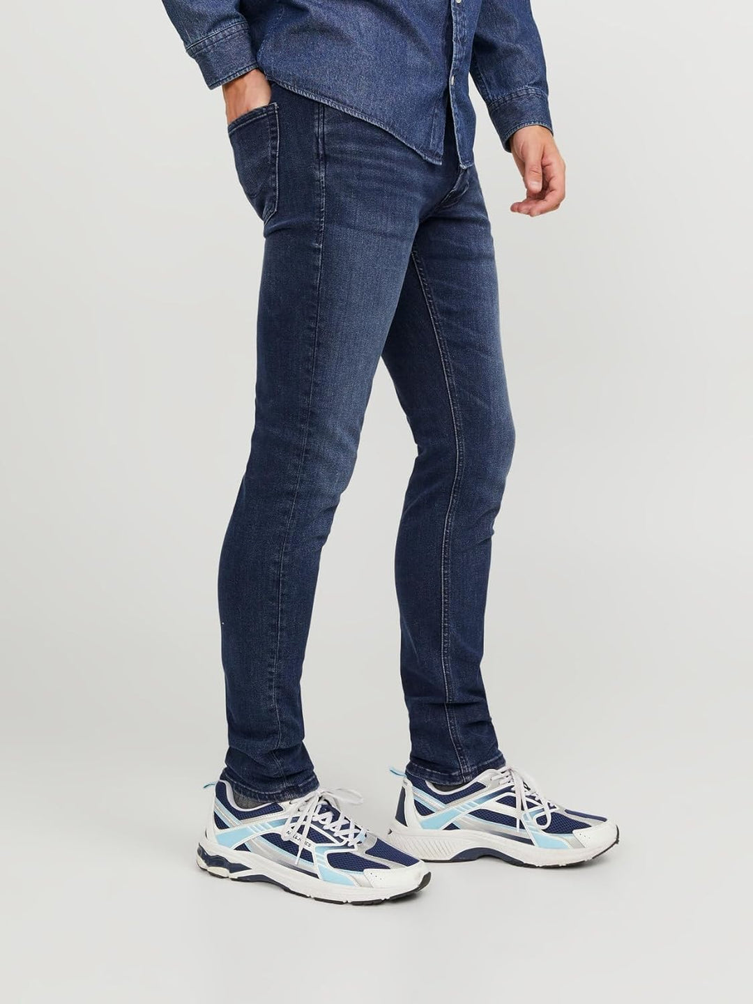JACK &amp; JONES JJIGLENN Männer Jeans dunkelblau Basics, Casual Wear, Streetwear, 38W / 34L Blue Denim
