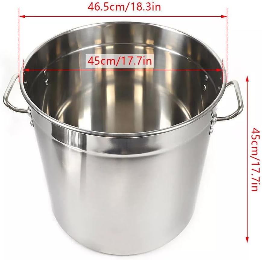 30/50/70 Liter Gastronomie Kochtopf, Suppentopf Mit Edelstahl Deckel, Kochtopf Induktion Gross mit G