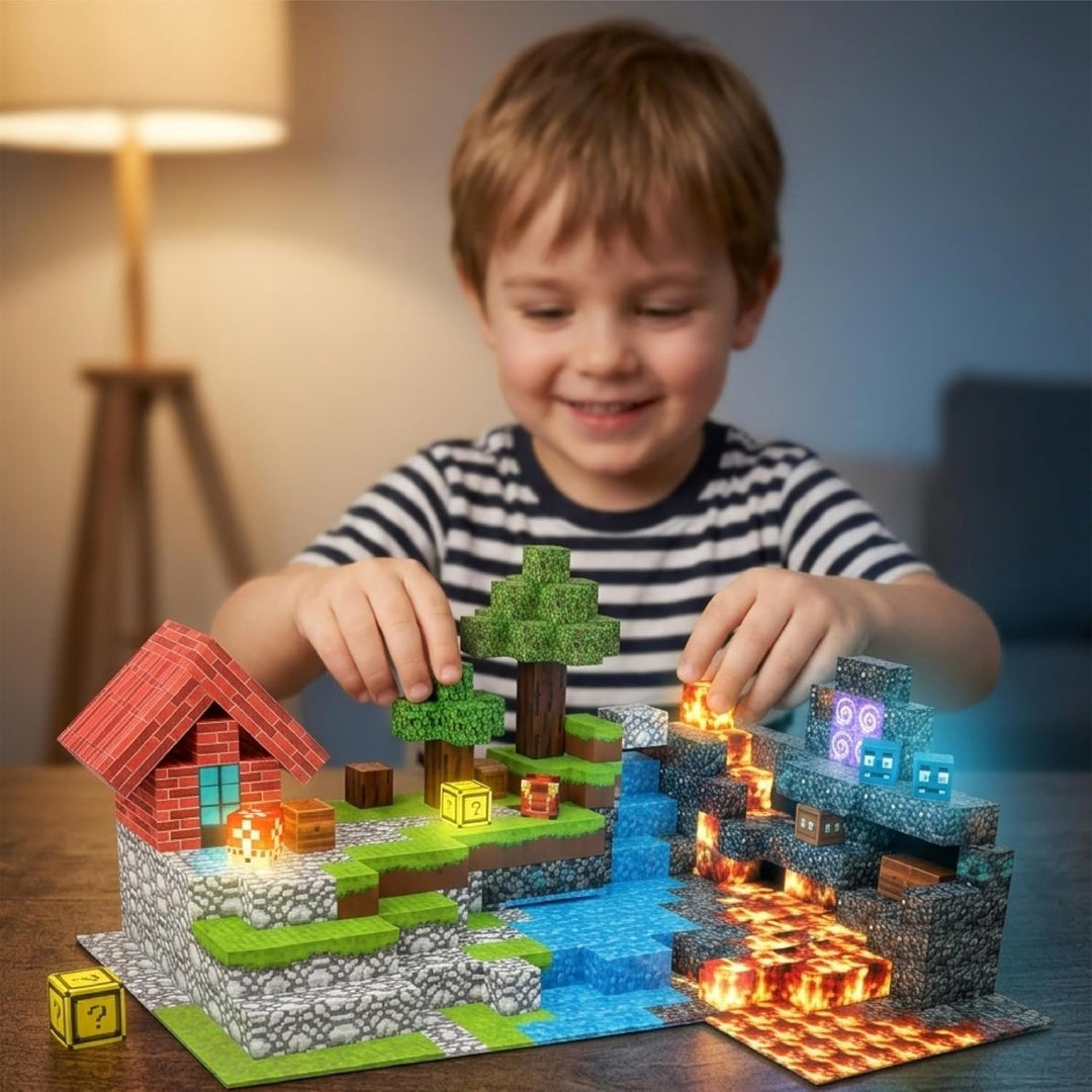 Averin Magnetische Bausteine für Kinder – Magnetbausteine Bauset mit 160 Teilen, kreatives Magnet Sp