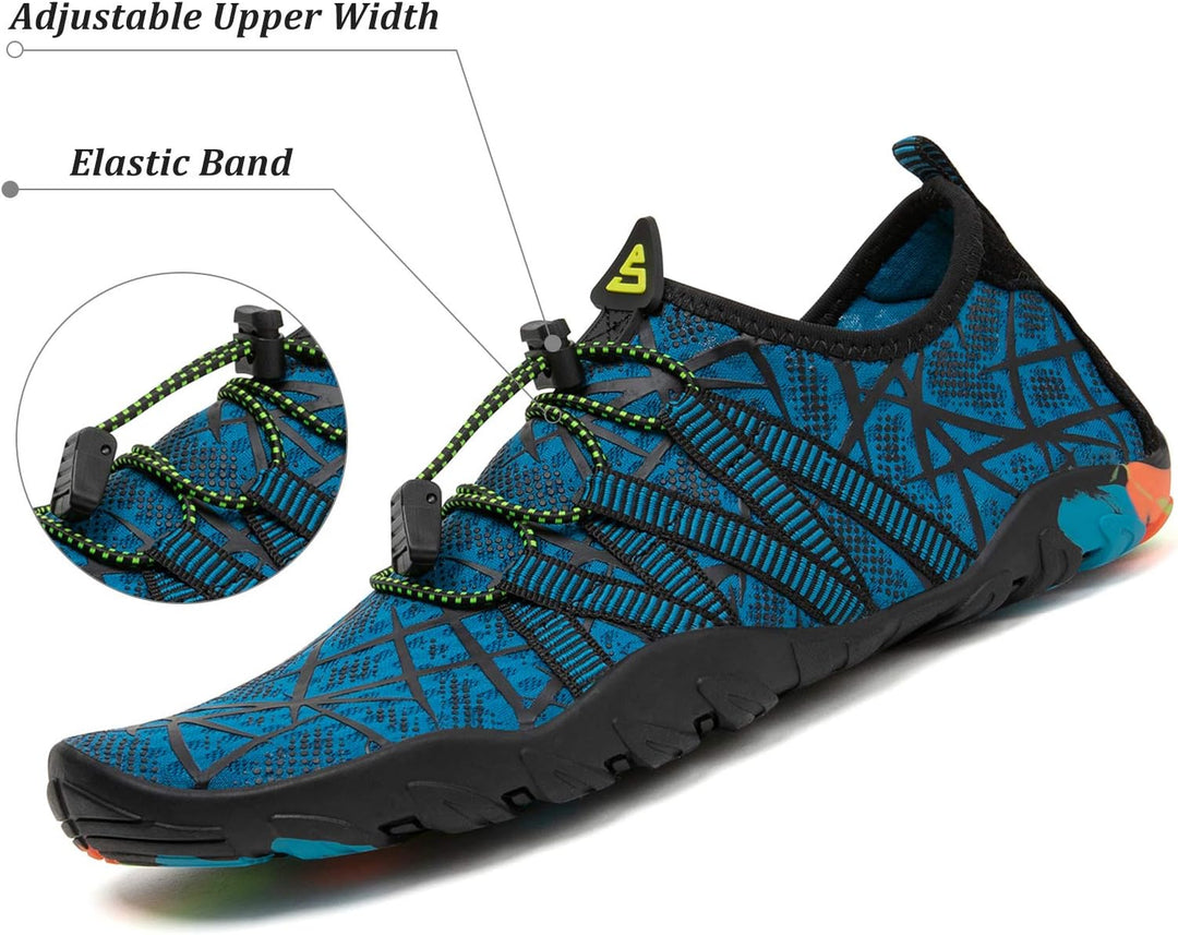 SAGUARO Badeschuhe für Herren Damen - 7/9 Drainagelöcher Schnelltrocknende rutschfest, Gr 35-48 45 E