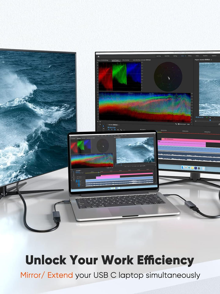 CableCreation USB C DisplayPort Adapter 4K@60Hz, Thunderbolt 3 auf DisplayPort Konverter Kompatibel