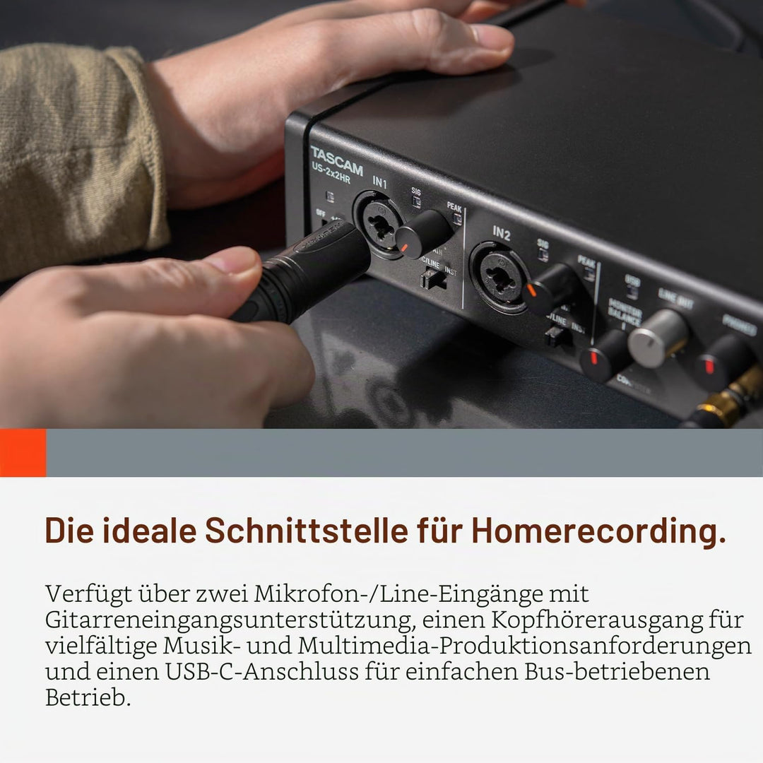 Tascam US-2X2HR USB-Audio-/MIDI-Interface (2 Eingänge, 2 Ausgänge) US-2x2HR US-2x2HR Single, US-2x2H