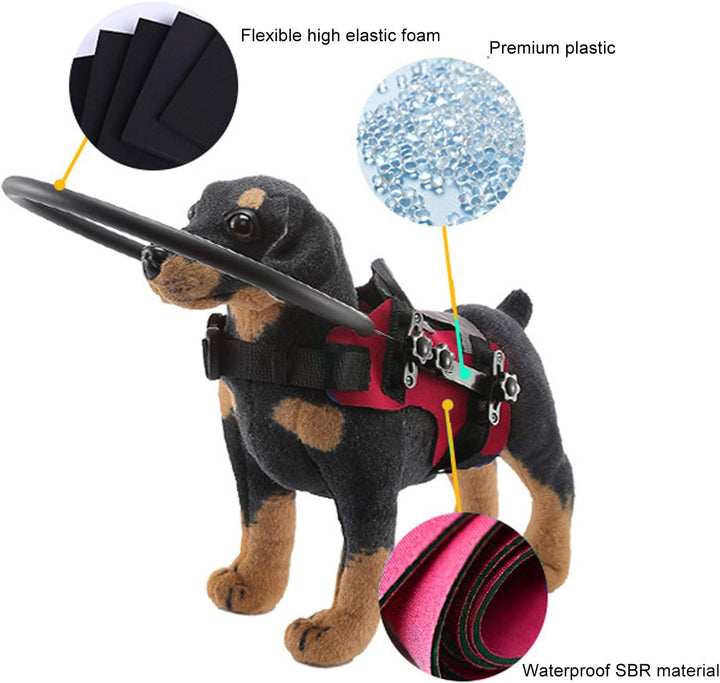 Blindenhundegeschirr, einfach zu befestigender, Einstellbarer Blindenhund-Stossstangenschutz, schaff