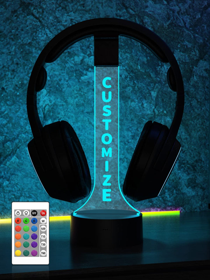 YuanDian personalisierte Licht bis Kopfhörer Stand für Schreibtisch, Gaming-Headset-Halter RGB mit 1