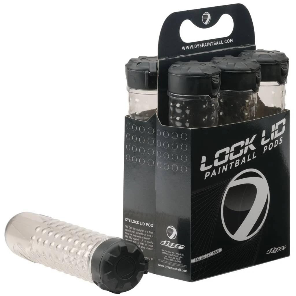 DYE Lid-Lock Pod 6er Pack Rauch/Schwarz/Transparent, Rauch/Schwarz/Transparent