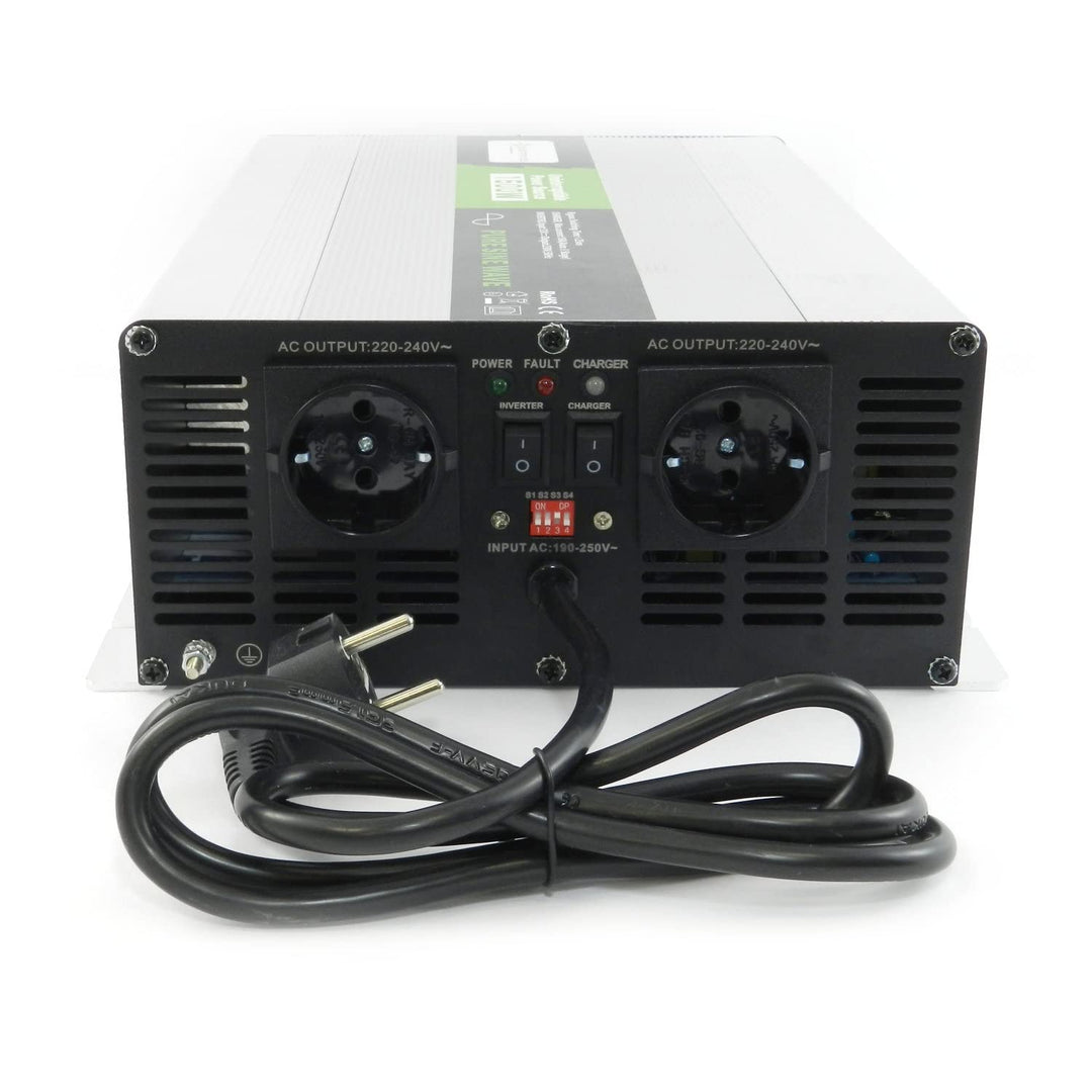 Spannungswandler Wechselrichter USV 12V NPS 1500 Watt mit DIP-Schalter Reiner Sinus UPS Inverter