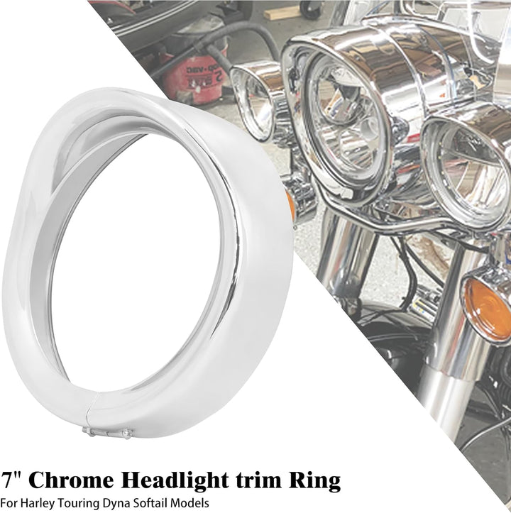 HCmotorku Motorrad 17,8 cm Scheinwerferblende Ring Visier Stil passend für Harley Touring Road King