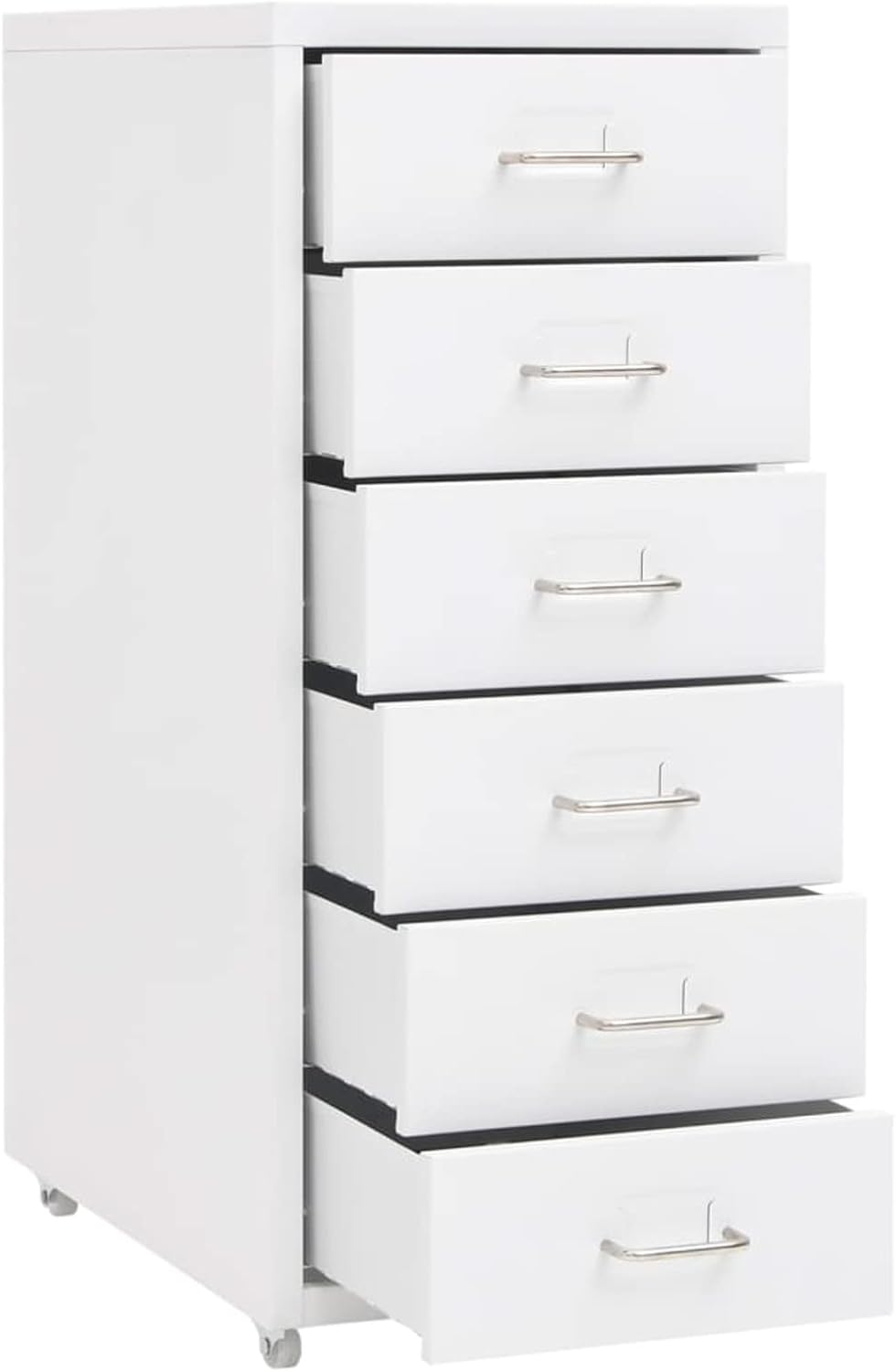 Tidyard Aktenschrank mit Rollen Büroschrank Schubladenschrank Stahlschrank Universalschrank Schrank