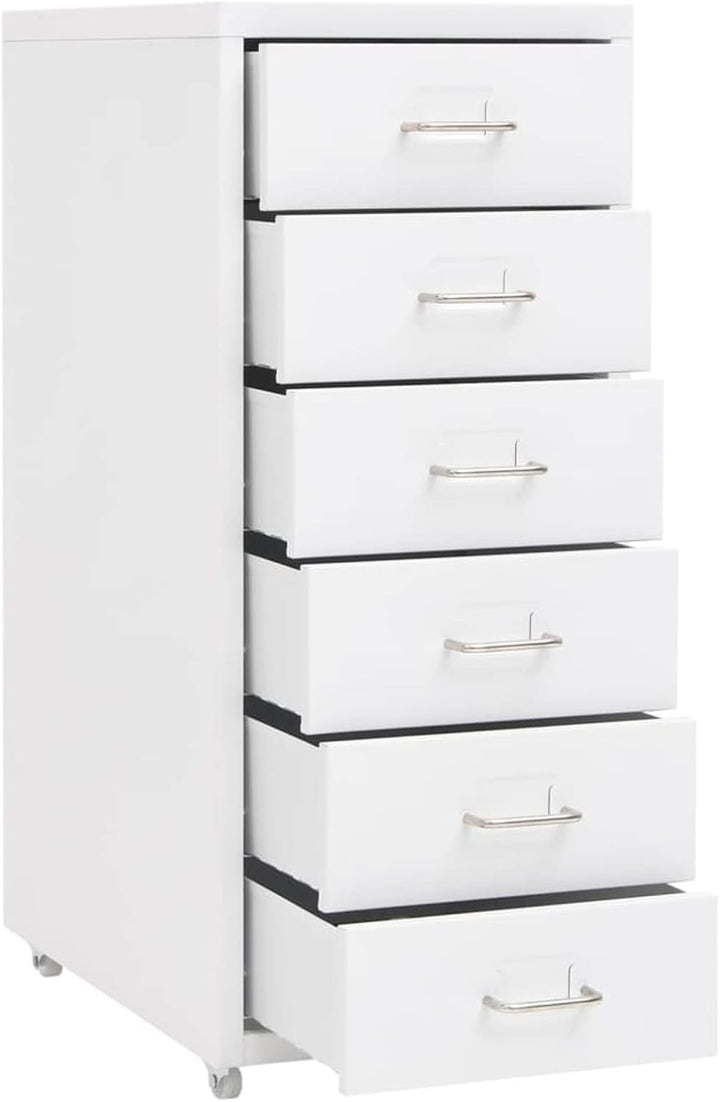 Tidyard Aktenschrank mit Rollen Büroschrank Schubladenschrank Stahlschrank Universalschrank Schrank