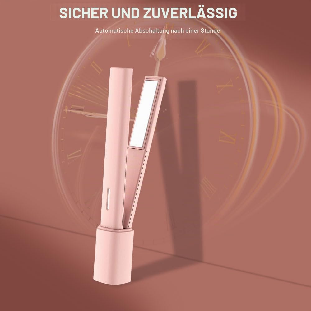 OBEST Mini Glätteisen für kurzes Haar, 2 in 1 Glätteisen Locken und Glätten, 180° Konstante Temperat