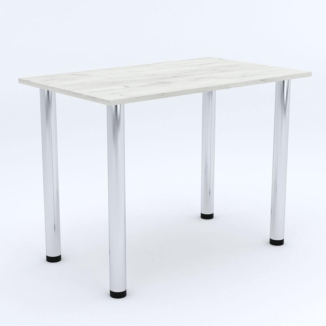 mikon 70x40 | Esszimmertisch - Esstisch - Tisch mit Chrombeinen - Küchentisch - Bürotisch | White Cr