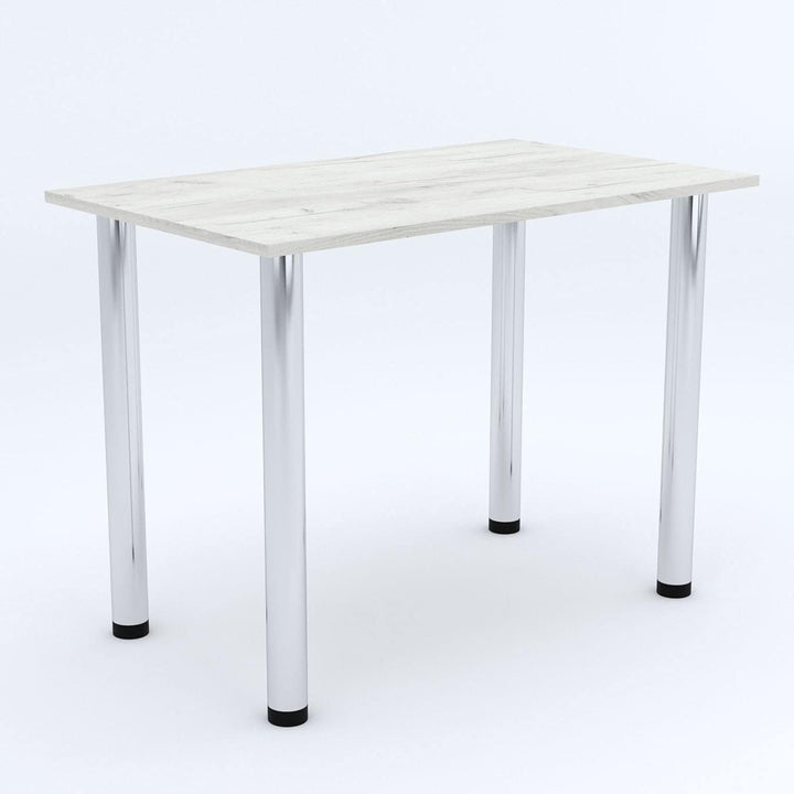 mikon 70x40 | Esszimmertisch - Esstisch - Tisch mit Chrombeinen - Küchentisch - Bürotisch | White Cr