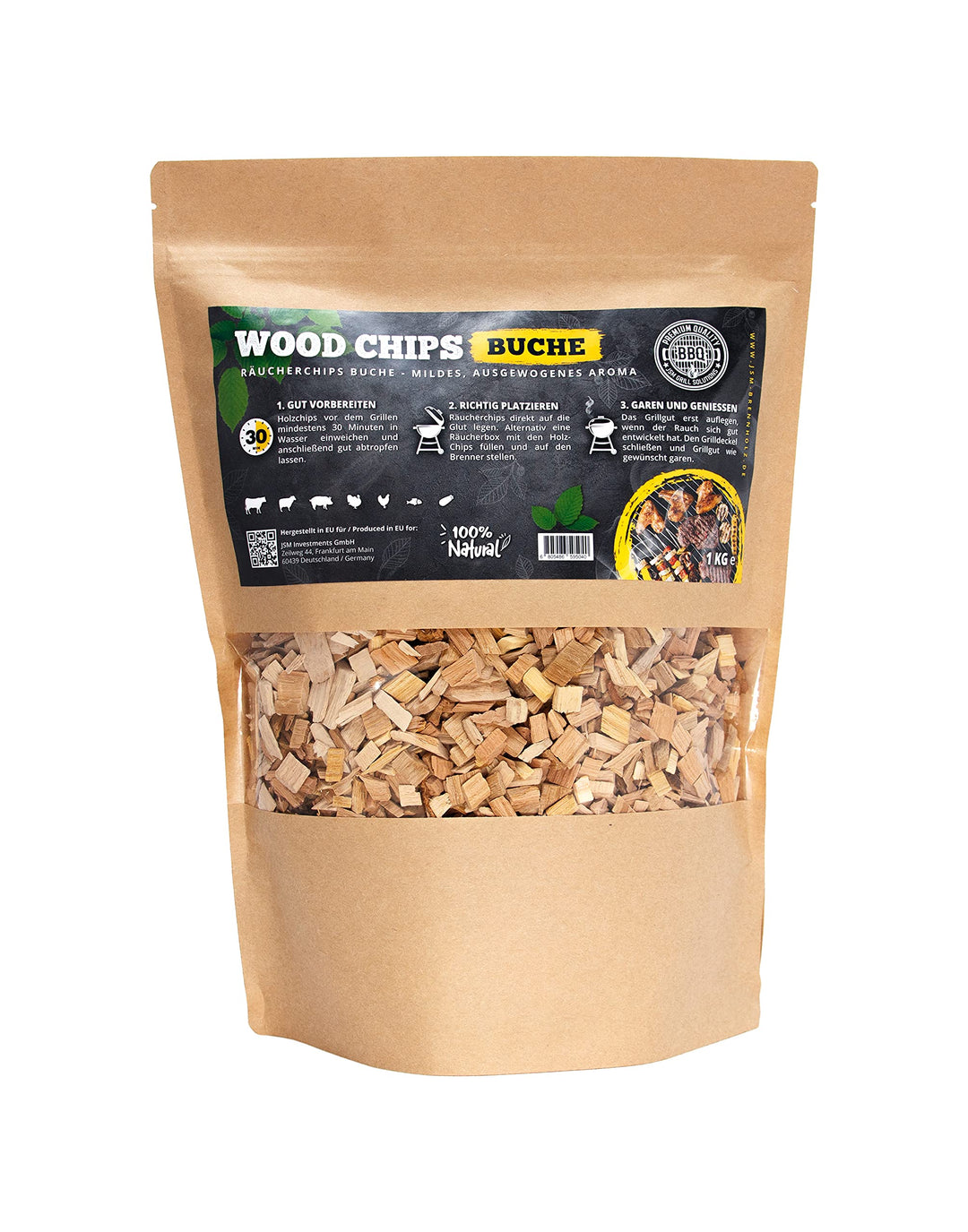 Premium Räucherchips von JSM® | 100% Natürliche Smoker-Holzchips für besondere Rauch- und Geschmacks
