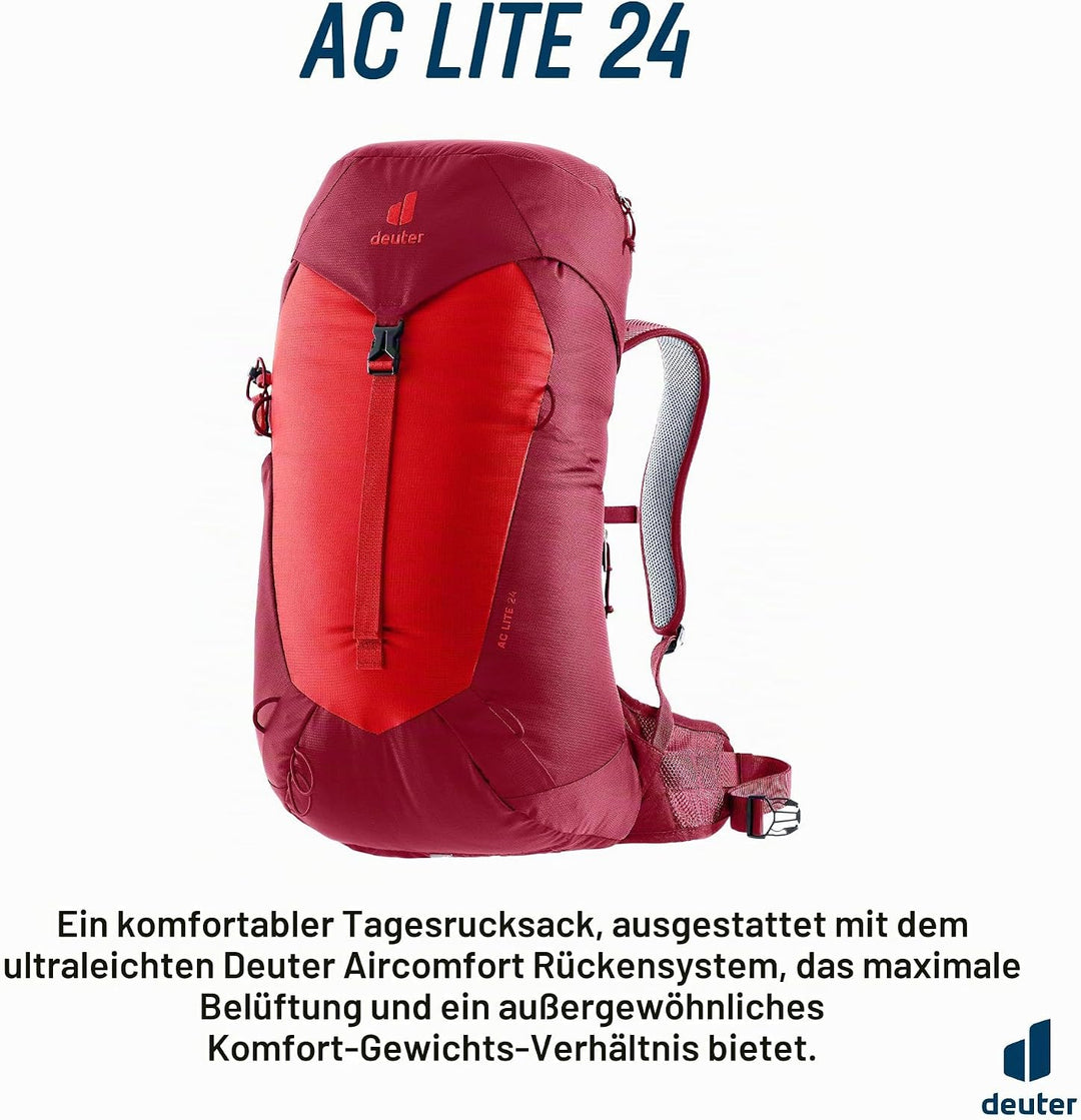 deuter AC Lite 24 Wanderrucksack Cherry-masala, Cherry-masala