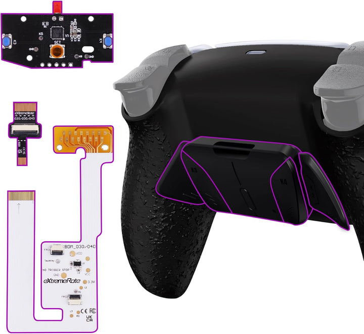 eXtremeRate Programmierbar RISE4 Remap Kit für ps5 Controller BDM-030/040,Remap Board&Rückplate Gehä