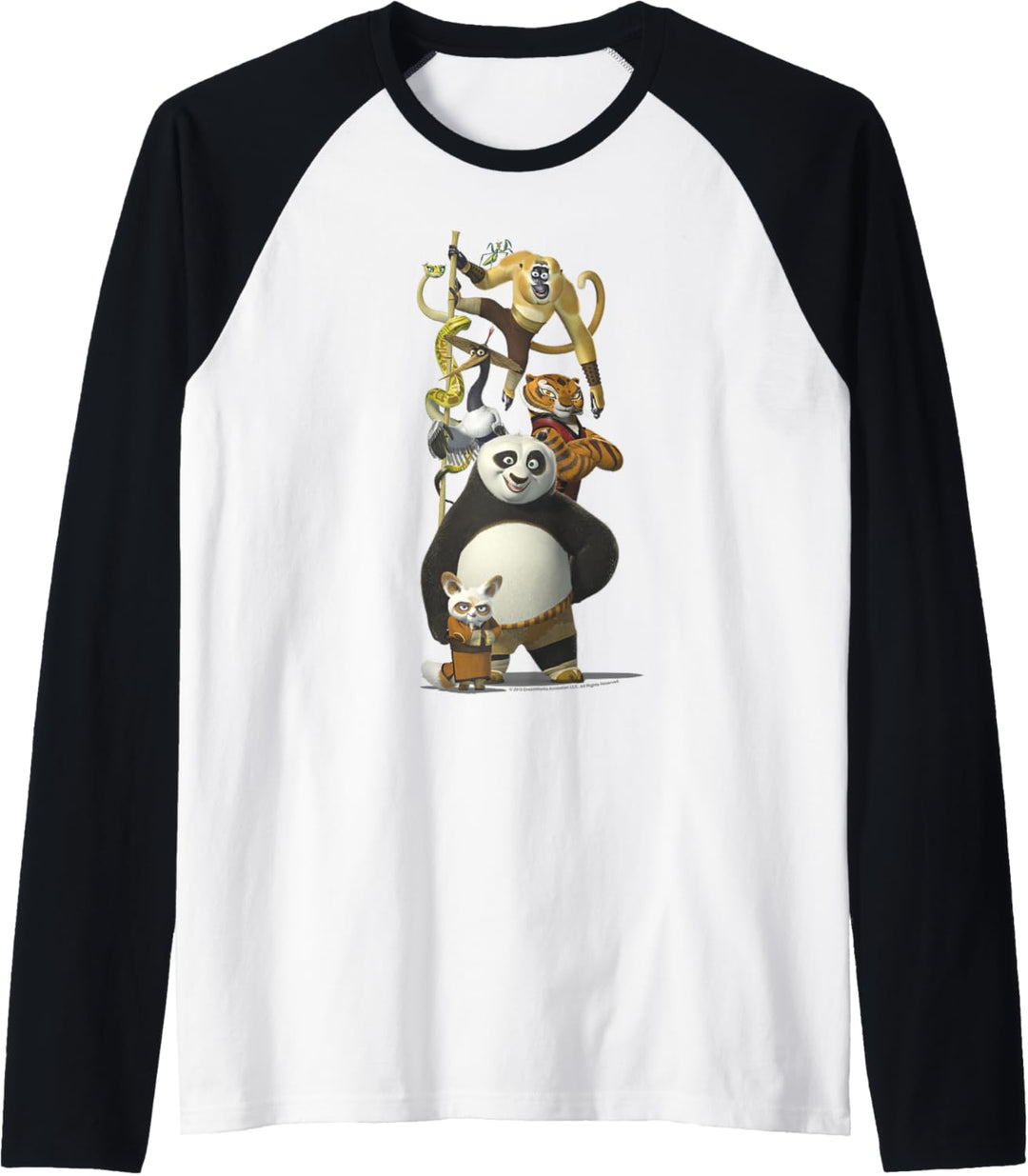 Kung Fu Panda Po And The Furious Five Portrait Raglan